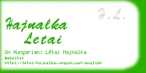 hajnalka letai business card