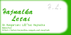 hajnalka letai business card